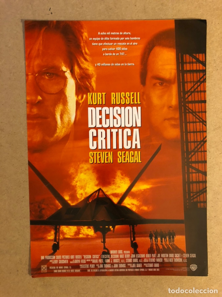 Cinema: DECISI&Oacute;N CR&Iacute;TICA (KURT RUSSELL y STEVEN SEAGAL). GU&Iacute;A PUBLICITARIA DE LA PEL&Iacute;CULA.