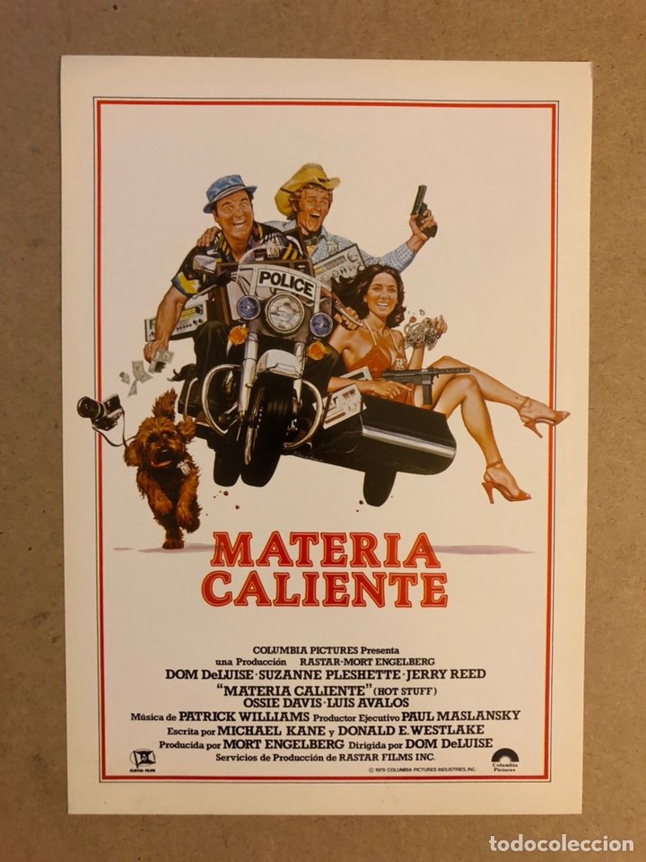 Cinema: MATERIA CALIENTE (HOT STUFF). GU&Iacute;A PUBLICITARIA DE LA PEL&Iacute;CULA, IDEAL PARA ENMARCAR.