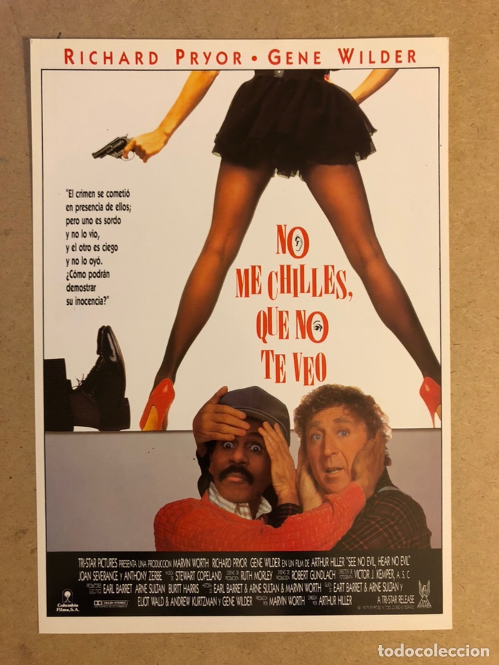 Cinema: NO ME CHILLES QUE NO TE VEO (RICHARD PRYOR, GENE WILDER). GU&Iacute;A PUBLICITARIA DE LA PEL&Iacute;CULA.