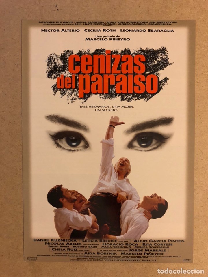 Cinema: CENIZAS DEL PARA&Iacute;SO (HECTOR ALTERIO, CECILIA ROTH,..). GU&Iacute;A PUBLICITARIA DE LA PEL&Iacute;CULA.