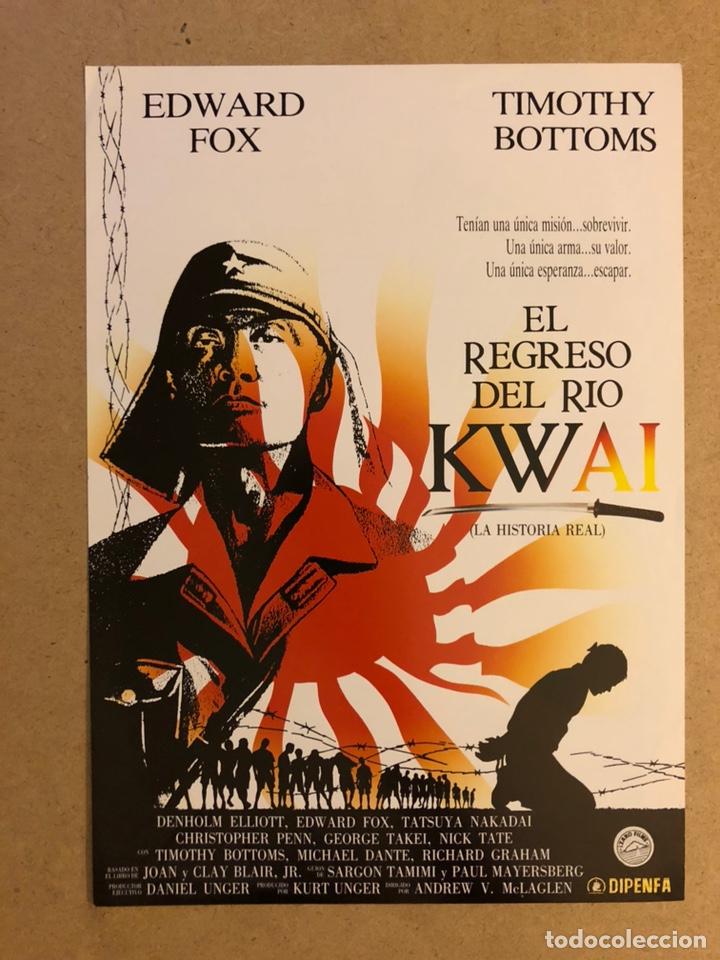Cinema: EL REGRESO DEL RIO KWAI. GU&Iacute;A PUBLICITARIA DE LA PEL&Iacute;CULA, IDEAL PARA ENMARCAR.
