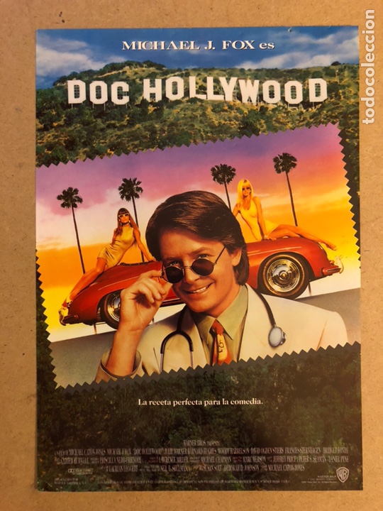 Cinema: DOC HOLLYWOOD (MICHAEL J. FOX). GU&Iacute;A PUBLICITARIA DE LA PEL&Iacute;CULA, IDEAL PARA ENMARCAR.