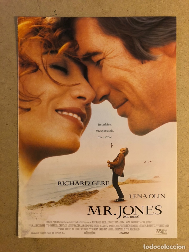 Cinema: MR. JONES (RICHARD GERE). GU&Iacute;A PUBLICITARIA DE LA PEL&Iacute;CULA.