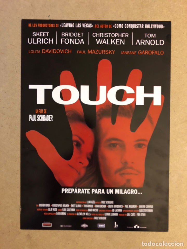 Cinema: TOUCH (BRIDGET FONDA, CHRISTOPHER WALKEN,..). GU&Iacute;A PUBLICITARIA DE LA PEL&Iacute;CULA.