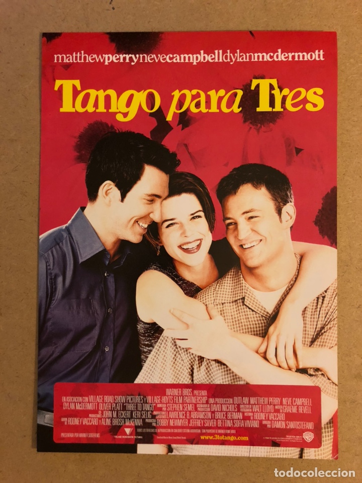 Kino: TANGO PARA TRES (MATTHEW PERRY, NEVE CAMPBELL,...). GU&Iacute;A PUBLICITARIA DE LA PEL&Iacute;CULA.