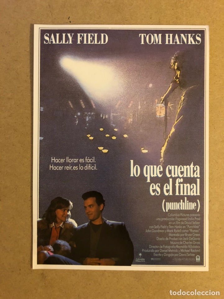 Cinema: LO QUE CUENTA ES EL FINAL (PUNCHLINE). (TOM HANKS). GU&Iacute;A PUBLICITARIA DE LA PEL&Iacute;CULA.