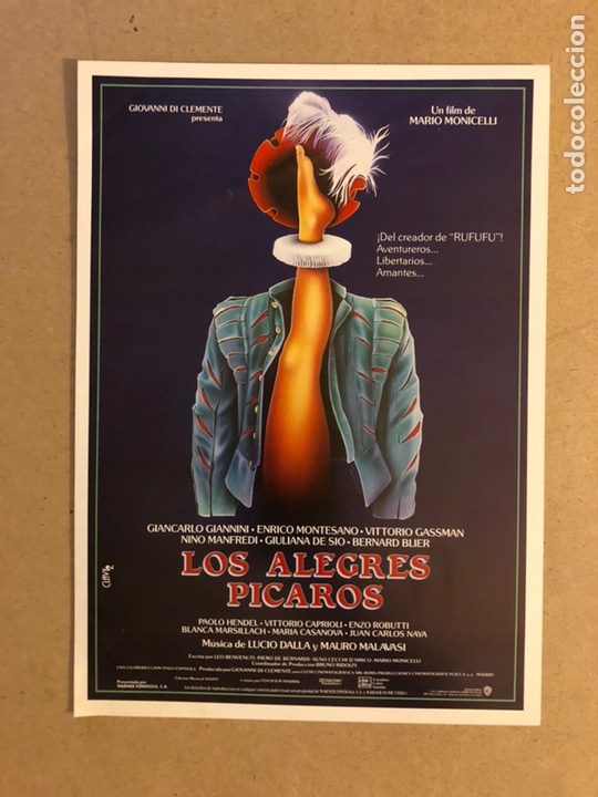 Cinema: LOS ALEGRES P&Iacute;CAROS (MARIO MONICELLI). GU&Iacute;A PUBLICITARIA DE LA PEL&Iacute;CULA, IDEAL PARA ENMARCAR.