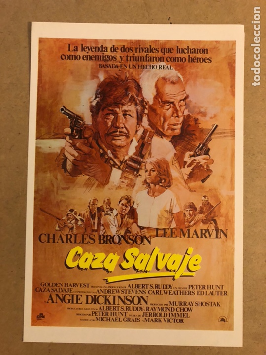 Kino: CAZA SALVAJE (CHARLES BRONSON, LEE MARVIN,..). GU&Iacute;A PUBLICITARIA DE LA PEL&Iacute;CULA.