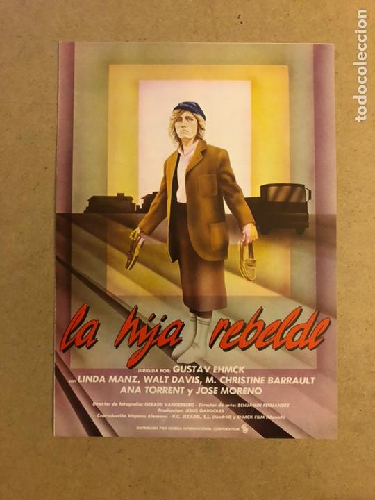 Cinema: LA HIJA REBELDE (GUSTAV EHMCK). GU&Iacute;A PUBLICITARIA DE LA PEL&Iacute;CULA.