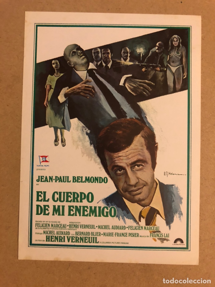 Kino: EL CUERPO DE MI ENEMIGO (JEAN PAUL BELMONDO). GU&Iacute;A PUBLICITARIA DE LA PEL&Iacute;CULA.