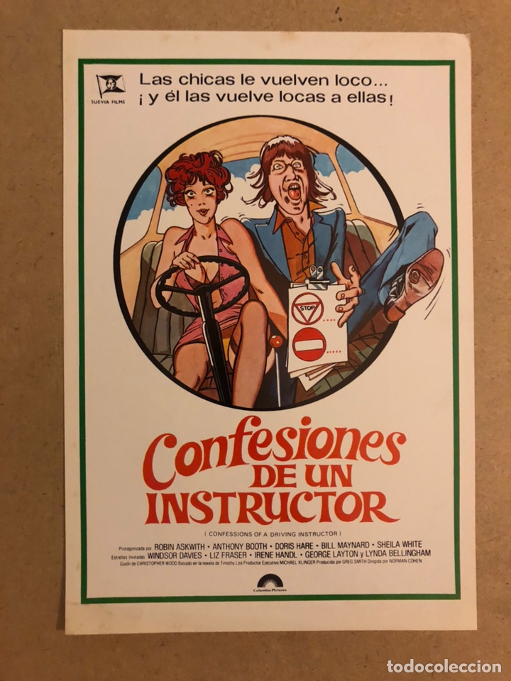 Cinema: CONFESIONES DE UN INSTRUCTOR (NORMAN COHEN). GU&Iacute;A PUBLICITARIA DE LA PEL&Iacute;CULA.