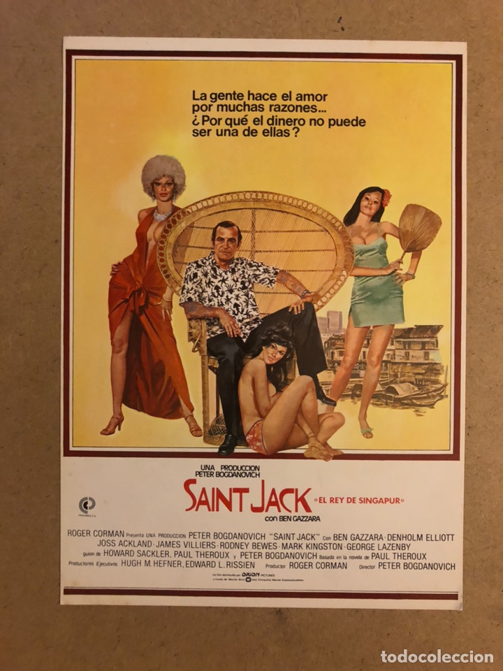 Kino: SAINT JACK O EL REY DE SINGAPUR (PETER BOGDANOVICH). GU&Iacute;A PUBLICITARIA DE LA PEL&Iacute;CULA.