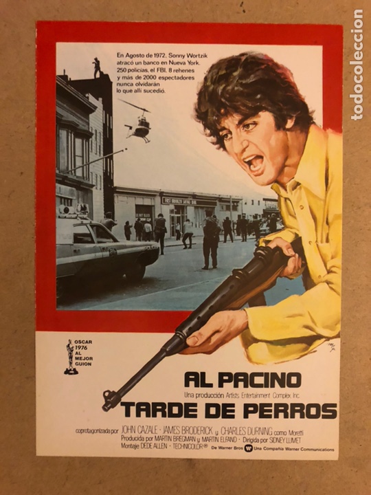 Kino: TARDE DE PERROS (SIDNEY LUMET, AL PACINO). GU&Iacute;A PUBLICITARIA DE LA PEL&Iacute;CULA.