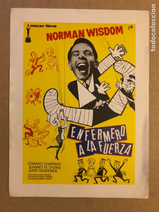 Kino: ENFERMERO A LA FUERZA (NORMAN WISDOM). GU&Iacute;A PUBLICITARIA DE LA PEL&Iacute;CULA.