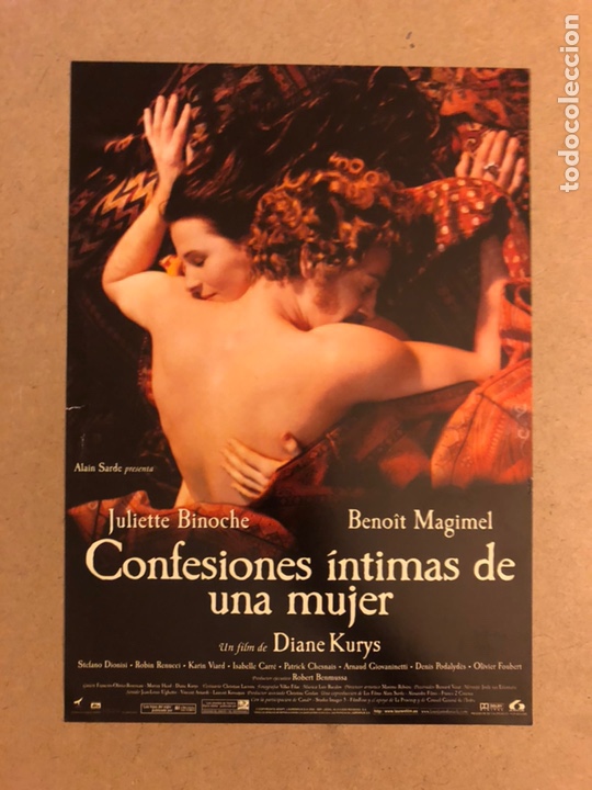 Kino: CONFESIONES &Iacute;NTIMAS DE UNA MUJER (JULIETTE BINOCHE). GU&Iacute;A PUBLICITARIA DE LA PEL&Iacute;CULA.