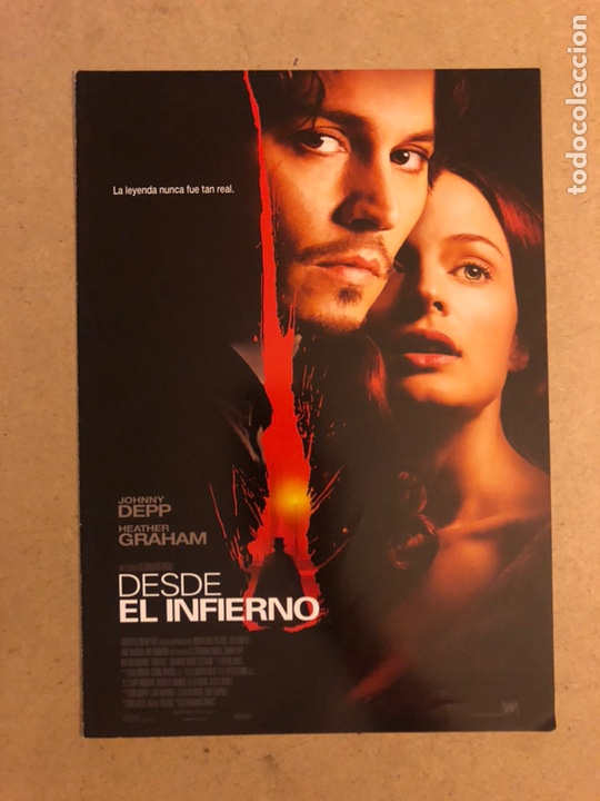 Cinema: DESDE EL INFIERNO (JOHNNY DEPP). GU&Iacute;A PUBLICITARIA DE LA PEL&Iacute;CULA.