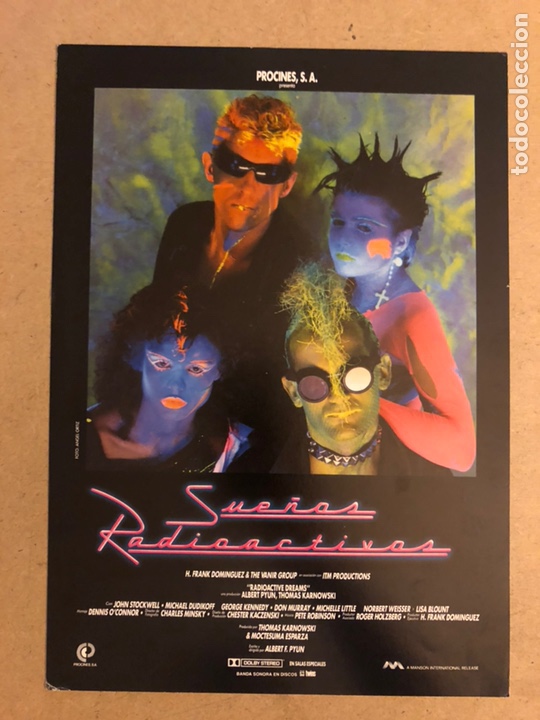 Cinema: SUE&Ntilde;OS RADIOACTIVOS (ALBERT F. PYUN). GU&Iacute;A PUBLICITARIA DE LA PEL&Iacute;CULA, IDEAL PARA ENMARCAR.