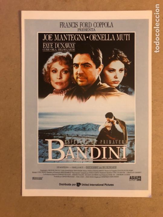 Kino: BANDINI (JOE MANTEGNA, ORNELLA MUTTI). GU&Iacute;A PUBLICITARIA DE LA PEL&Iacute;CULA.