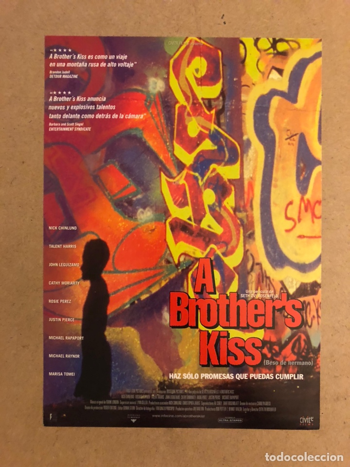 Cinema: A BROTHERS KISS (SETH ZVI ROSENFELD). GU&Iacute;A PUBLICITARIA DE LA PEL&Iacute;CULA, IDEAL PARA ENMARCAR.