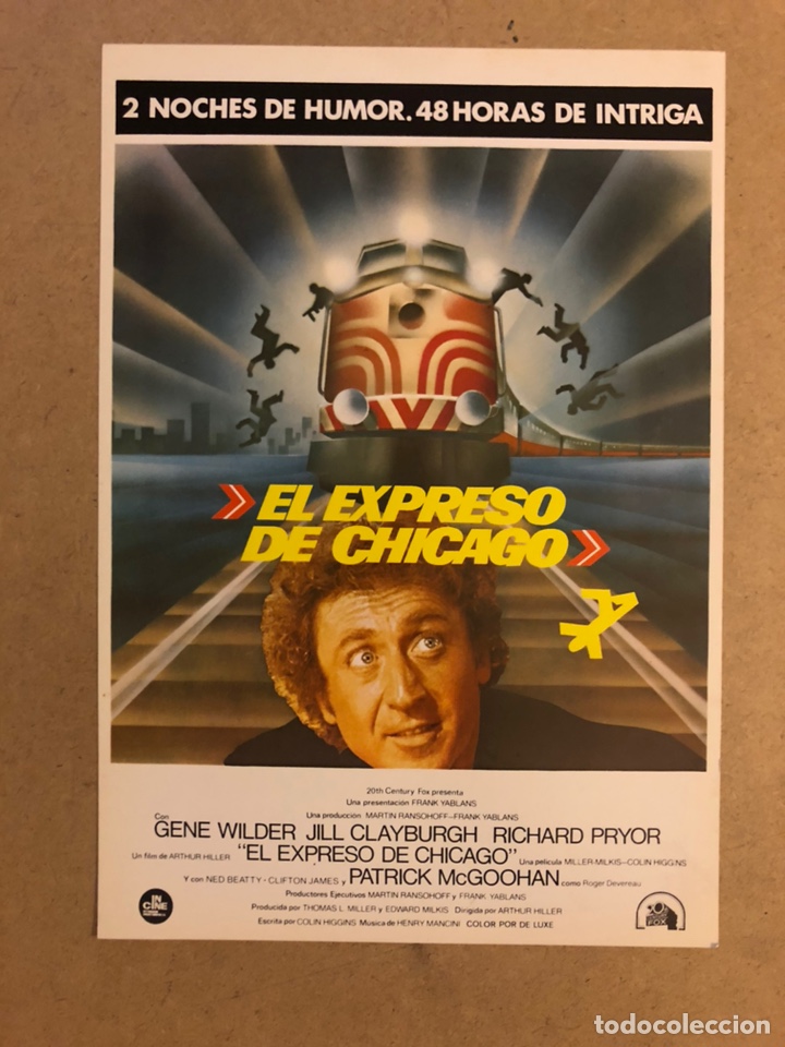 Cinema: EL EXPRESO DE CHICAGO (GENE WILDER, RICHARD PRYOR). GU&Iacute;A PUBLICITARIA DE LA PEL&Iacute;CULA.