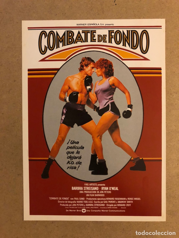 Cinema: COMBATE DE FONDO (BARBARA STREISAND). GU&Iacute;A PUBLICITARIA DE LA PEL&Iacute;CULA, IDEAL PARA ENMARCAR.