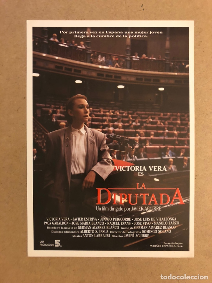 Kino: LA DIPUTADA (VICTORIA VERA). GU&Iacute;A PUBLICITARIA DE LA PEL&Iacute;CULA, IDEAL PARA ENMARCAR.