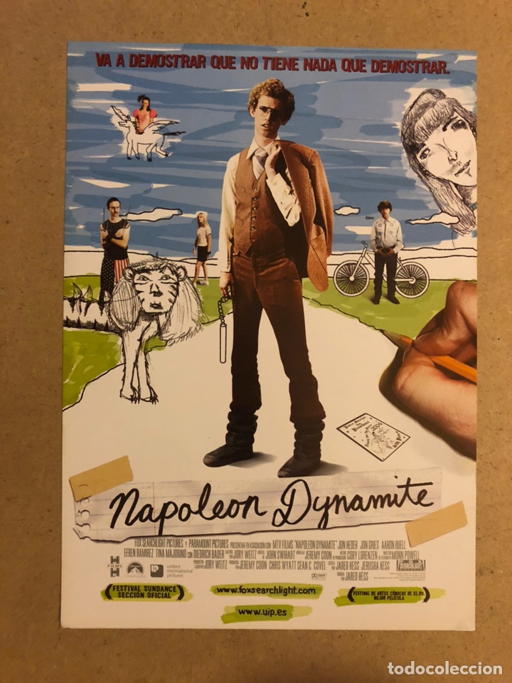 Cinema: NAPOLEON DYNAMITE. GU&Iacute;A PUBLICITARIA DE LA PEL&Iacute;CULA, IDEAL PARA ENMARCAR.