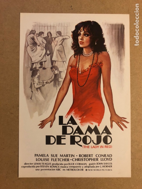 Cinema: LA DAMA DE ROJO (THE LADY IN RED). GU&Iacute;A PUBLICITARIA DE LA PEL&Iacute;CULA, IDEAL PARA ENMARCAR.