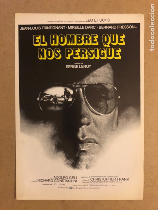 Cinema: EL HOMBRE QUE NOS PERSIGUE (SERGE LEROY). GU&Iacute;A PUBLICITARIA DE LA PEL&Iacute;CULA