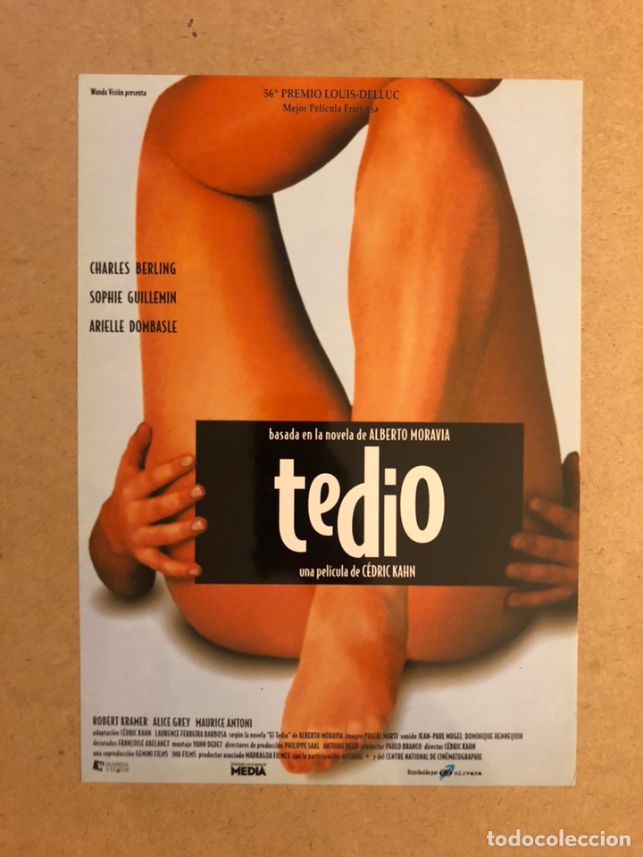 Cinema: TEDIO (C&Eacute;DRIC KHAN). GU&Iacute;A PUBLICITARIA DE LA PEL&Iacute;CULA, IDEAL PARA ENMARCAR.