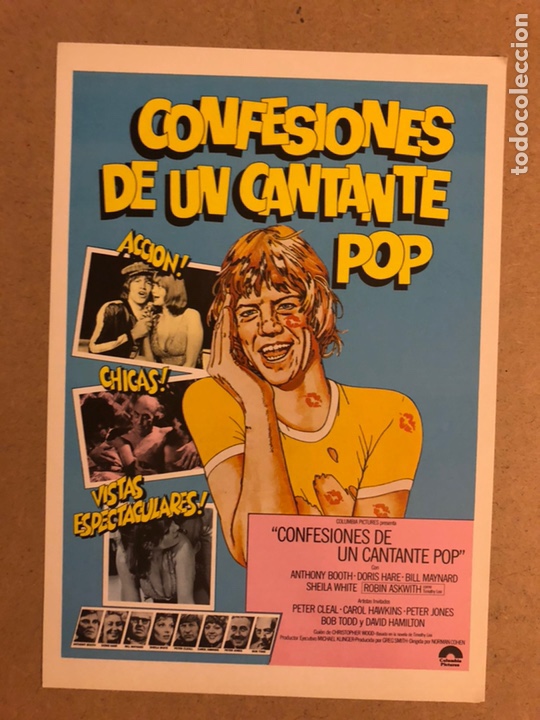 Cinema: CONFESIONES DE UN CANTANTE POP (NORMAN COHEN). GU&Iacute;A PUBLICITARIA DE LA PEL&Iacute;CULA.