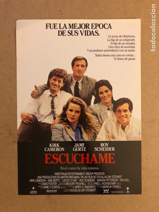 Kino: ESC&Uacute;CHAME (KIRK CAMERON). GU&Iacute;A PUBLICITARIA DE LA PEL&Iacute;CULA.