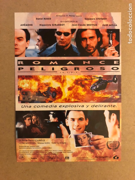 Kino: ROMANCE PELIGROSO (LA CIBLE). GU&Iacute;A PUBLICITARIA DE LA PEL&Iacute;CULA, IDEAL PARA ENMARCAR.