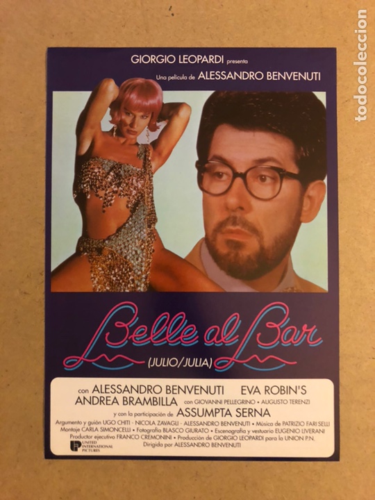 Cinema: BELLE AL BAR (JULIO/JULIA) (GIORGIO LEOPARDI). GU&Iacute;A PUBLICITARIA DE LA PEL&Iacute;CULA.