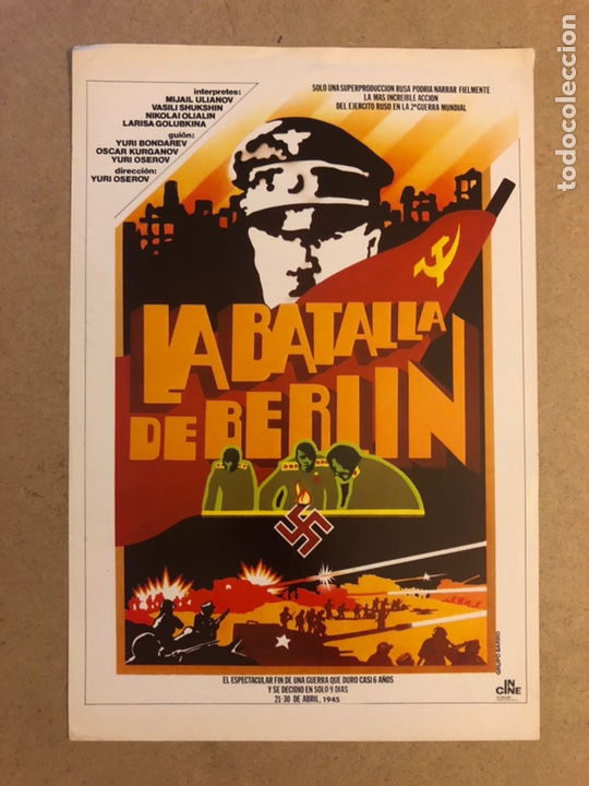 Kino: LA BATALLA DE BERL&Iacute;N (YURI OSEROV). GU&Iacute;A PUBLICITARIA DE LA PEL&Iacute;CULA, IDEAL PARA ENMARCAR.