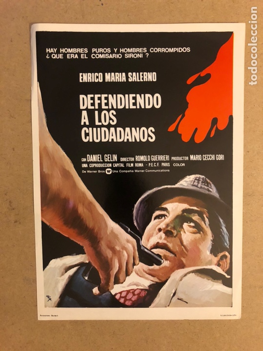 Kino: DEFENDIENDO A LOS CIUDADANOS (ENRICO MARIA SALERNO). GU&Iacute;A PUBLICITARIA DE LA PEL&Iacute;CULA.