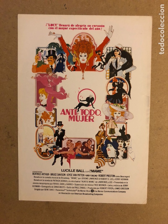 Cinema: ANTE TODO MUJER (LUCILLE BALL). GU&Iacute;A PUBLICITARIA DE LA PEL&Iacute;CULA, IDEAL PARA ENMARCAR.