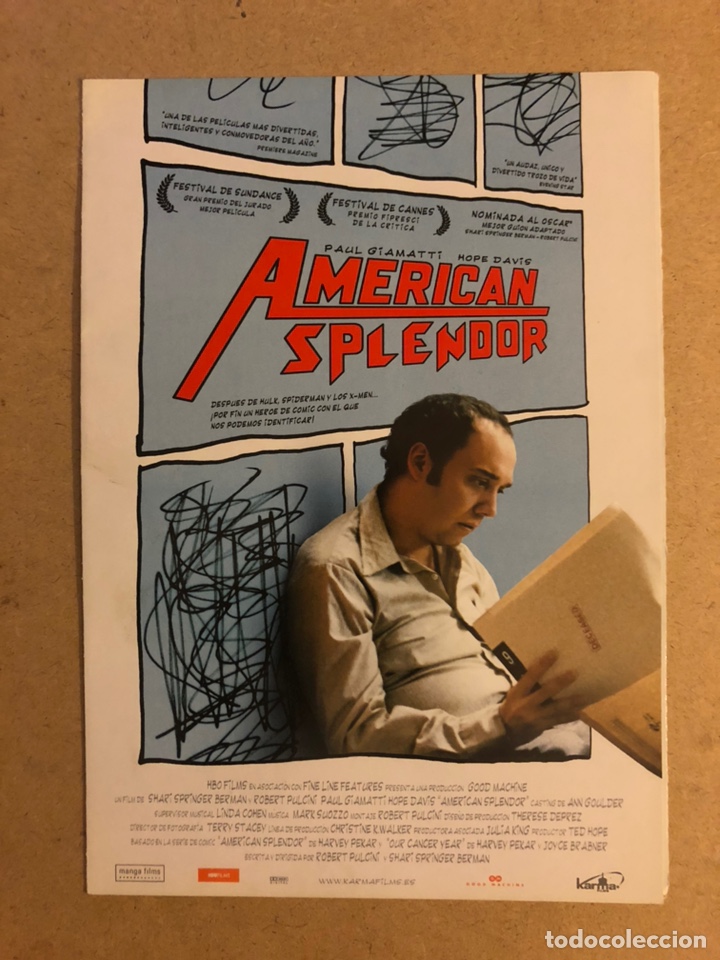 Cinema: AMERICAN SPLENDOR. GU&Iacute;A PUBLICITARIA DE LA PEL&Iacute;CULA.