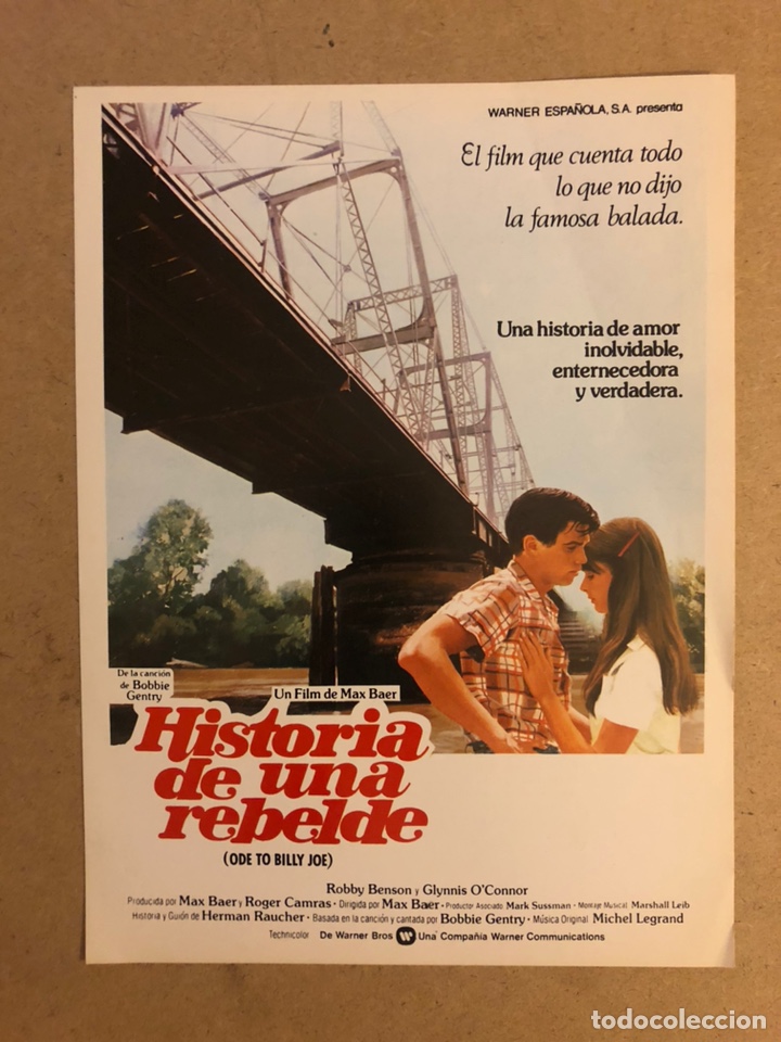 Kino: HISTORIA DE UNA REBELDE. GU&Iacute;A PUBLICITARIA DE LA PEL&Iacute;CULA, IDEAL PARA ENMARCAR.