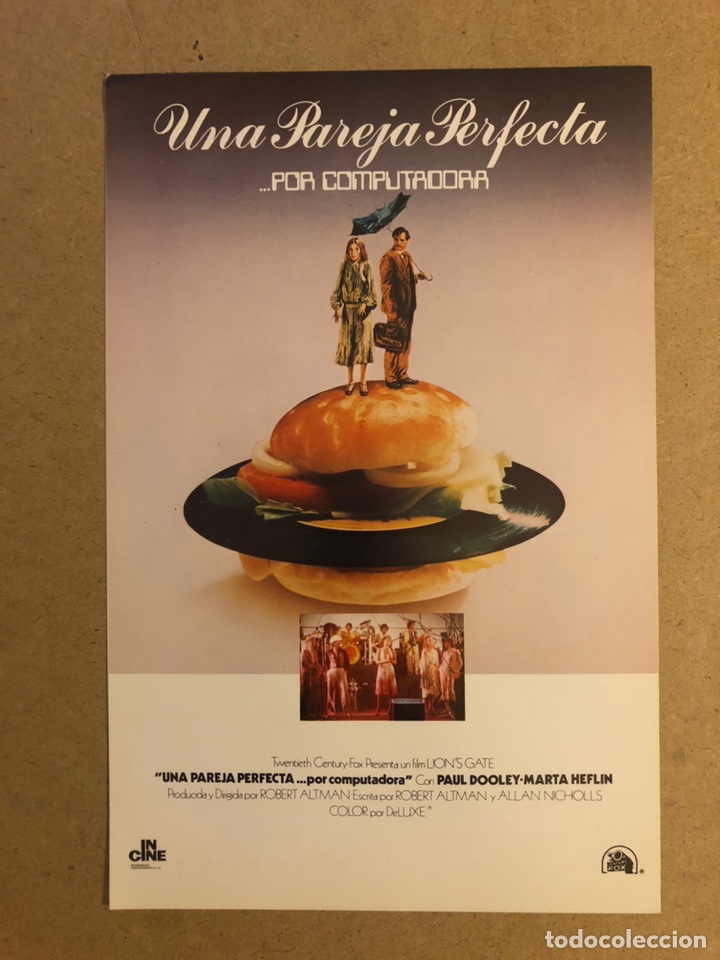 Cin&eacute;ma: UNA PAREJA PERFECTA... POR COMPUTADORA (ROBERT ALTMAN). GU&Iacute;A PUBLICITARIA DE LA PEL&Iacute;CULA.