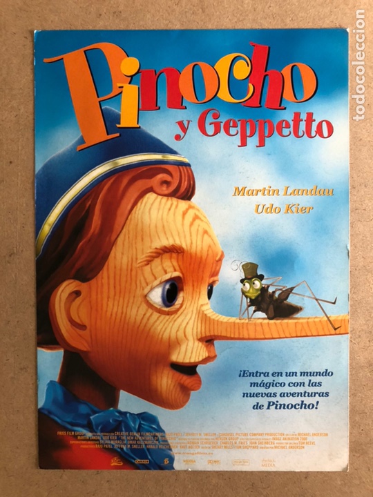 Cine: PINOCHO Y GEPPETTO. GU&Iacute;A PROMOCIONAL DEL ESTRENO, IDEAL PARA ENMARCAR.
