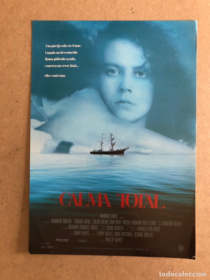 Cine: CALMA TOTAL (NICOLE KIDMAN). GU&Iacute;A PROMOCIONAL DEL ESTRENO, IDEAL PARA ENMARCAR.
