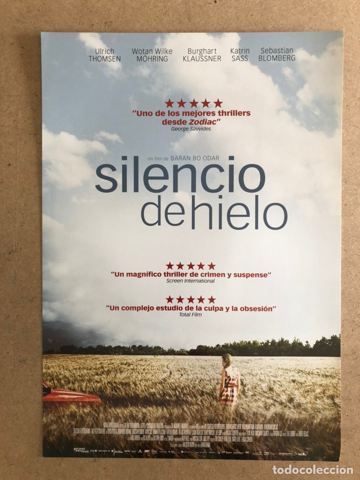 Cine: SILENCIO DE HIELO (BARAN BON ODAR). GU&Iacute;A PUBLICITARIA DE LA PEL&Iacute;CULA, IDEAL PARA ENMARCAR.