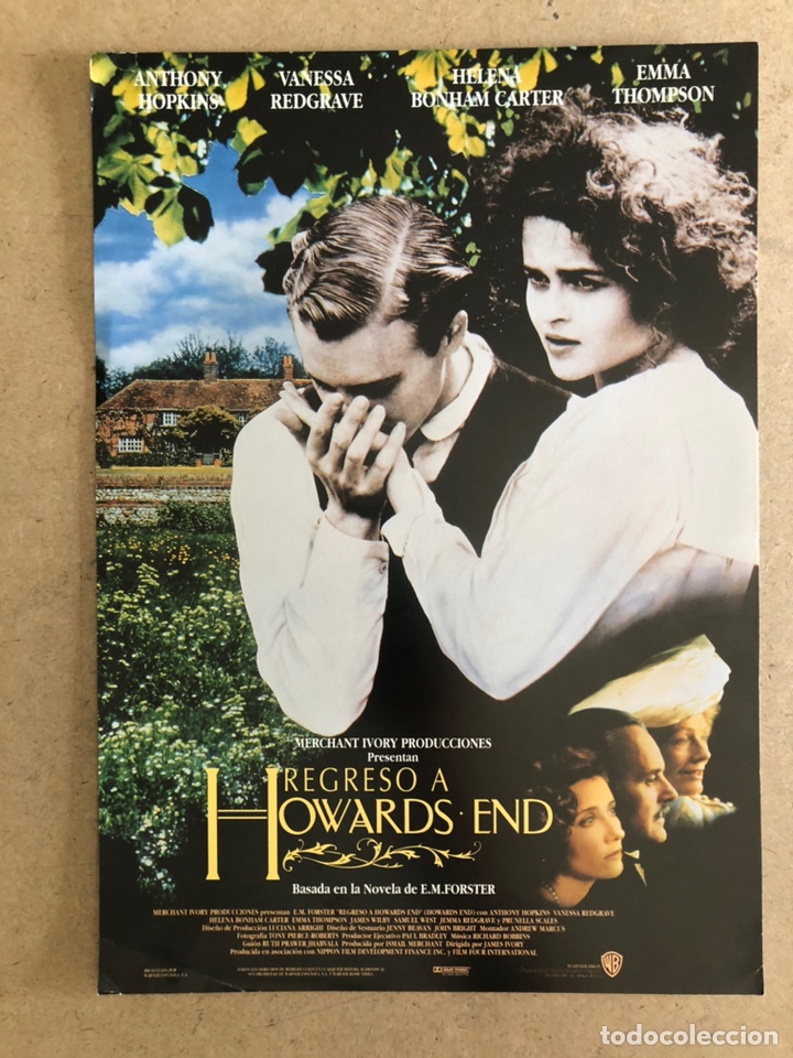 Cine: REGRESO A HOWARDS END (ANTHONY HOPKINS). GU&Iacute;A PUBLICITARIA DE LA PEL&Iacute;CULA.