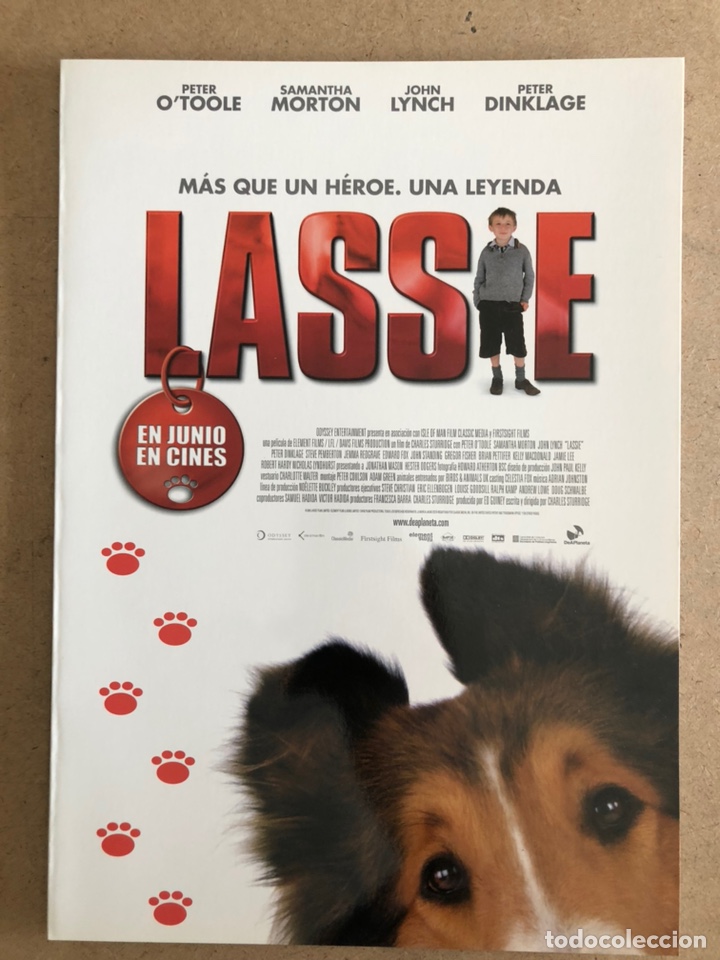 Cine: LASSIE (PETER O&rsquo;TOOLE). GU&Iacute;A PUBLICITARIA DE LA PEL&Iacute;CULA.
