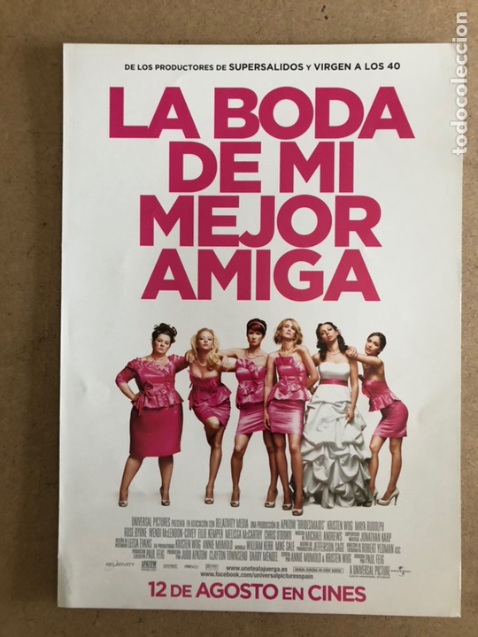 Cine: LA BODA DE MI MEJOR AMIGA. GU&Iacute;A PUBLICITARIA DE LA PEL&Iacute;CULA.