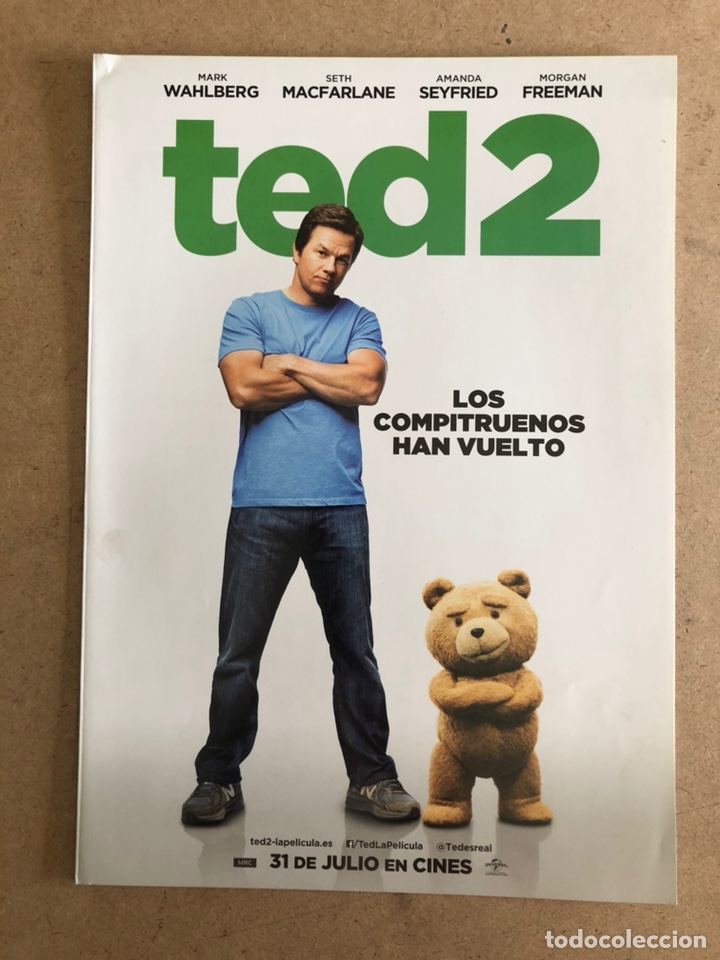 Cine: TED 2 (MARK WAHLBERG). GU&Iacute;A PUBLICITARIA DE LA PEL&Iacute;CULA.