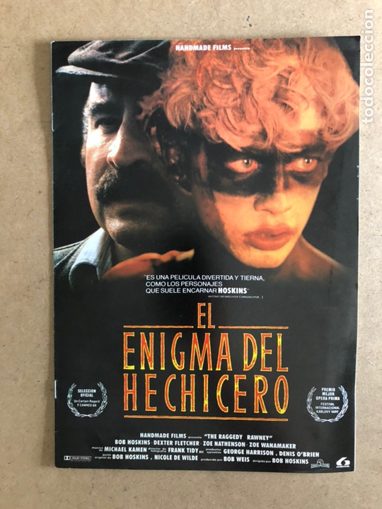 Cine: EL ENIGMA DEL HECHICERO (BOB HOSKINS). GU&Iacute;A PUBLICITARIA DE LA PEL&Iacute;CULA. 8 P&Aacute;GINAS.