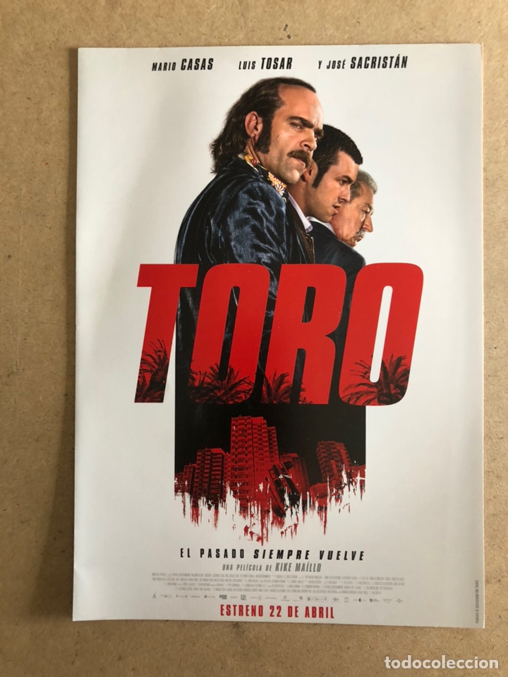 Cinema: TORO (MARIO CASAS, LUIS TOSAR, JOS&Eacute; SACRIST&Aacute;N). GU&Iacute;A PUBLICITARIA DE LA PEL&Iacute;CULA.
