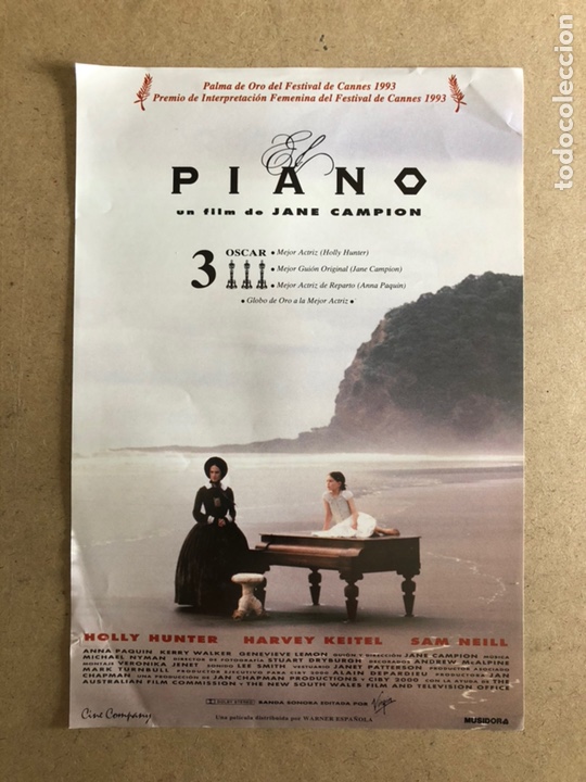 Cin&eacute;ma: PIANO (JANE CAMPION). GU&Iacute;A PUBLICITARIA DE LA PEL&Iacute;CULA, IDEAL PARA ENMARCAR.